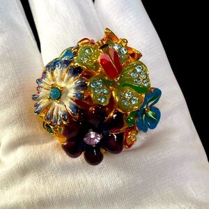 Kenneth Jay Lane “Garden Party” Adjustable Ring